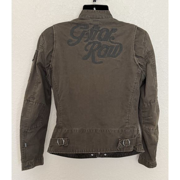 G Star Raw Embroidered Chopper Jacket Military Field Biker, L
